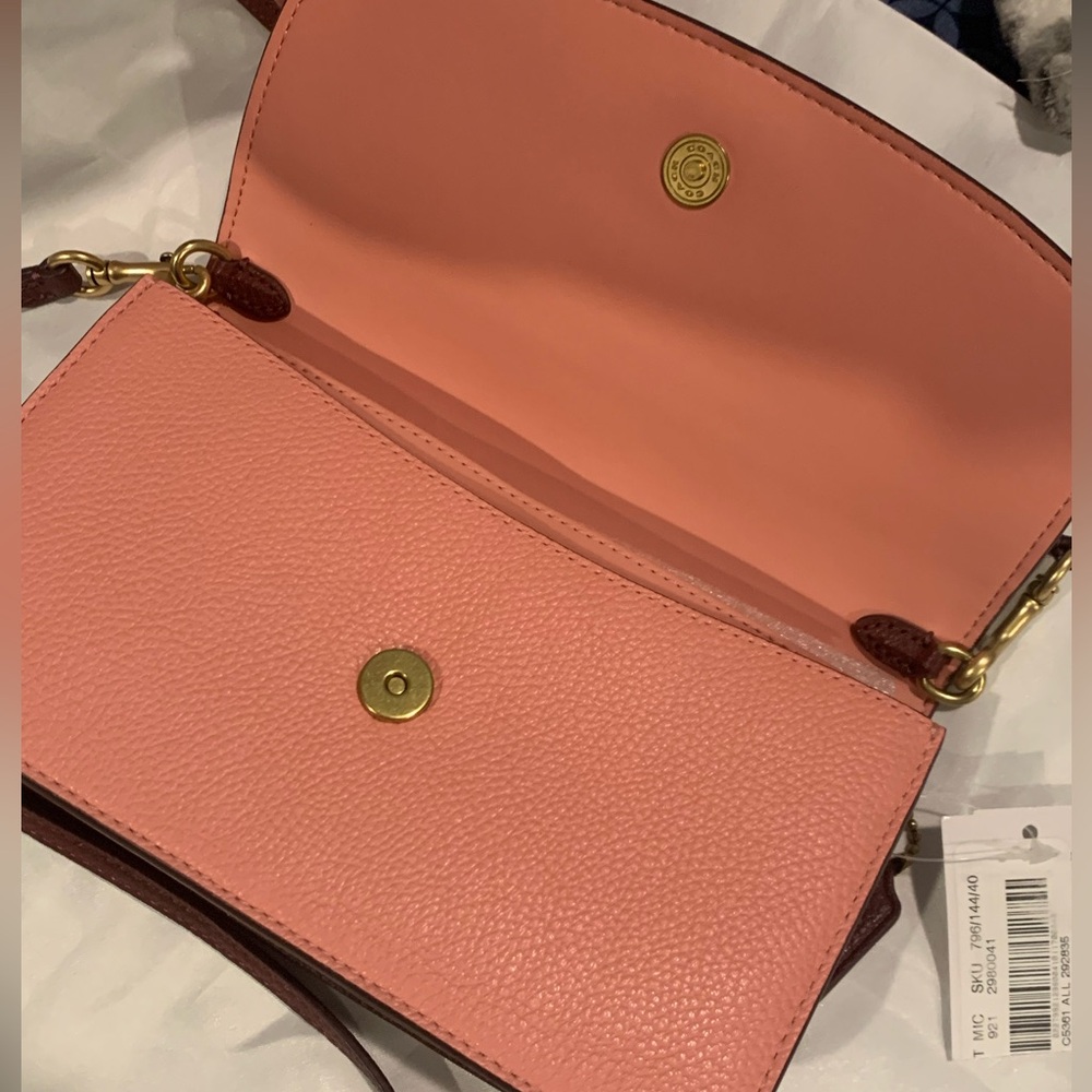 Coach Pink Leather Crossbody Bag - Picture 6 of 10